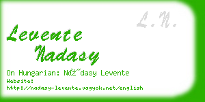 levente nadasy business card